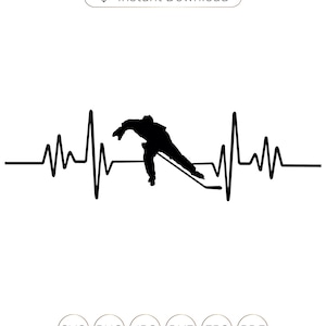 Hockey SVG, Eishockey SVG, Herzschlag SVG, Hockey SVG, Hockey Svg, Hockey svg, Hockey clipart, Hockey cricut, Hockey ekg,Eishockey png