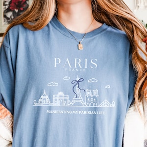 Paris Shirt, Paris France T-shirt, Vacation Tee, Parisian Life, Funny Crewneck, French Summer, Gift for Her, Comfort Colors Travel Tee