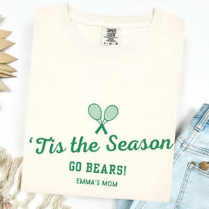 Custom Tennis Mom Shirt, Personalized Tennis T-Shirt, Gift for Tennis Mom, Tennis Coach Gift, Tennis Shirt, Tennis Player Shirt, Cute Sports