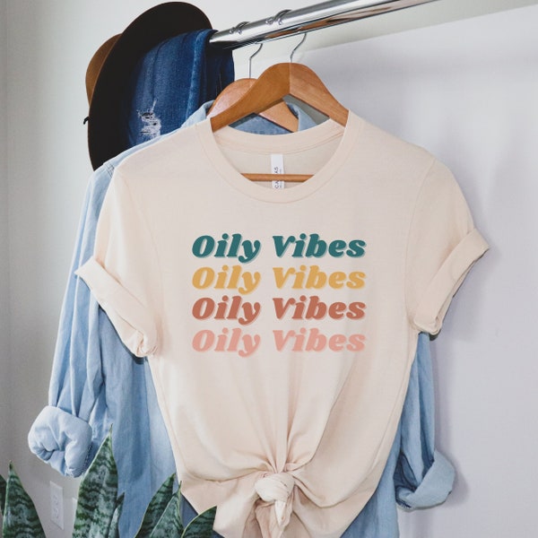 Oily Vibes, Ätherische Öle, Ätherische Öle Shirt, Ätherisches Öl Geschenk, Boho T-Shirt, Retro Frauen T-Shirt, Frauen Grafik T-Shirt, Oil Mama