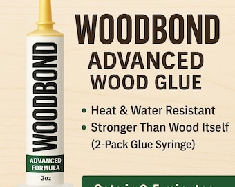 WoodBond Advanced Wood Glue: Heat & Water Resistant (2-Pack Syringes)