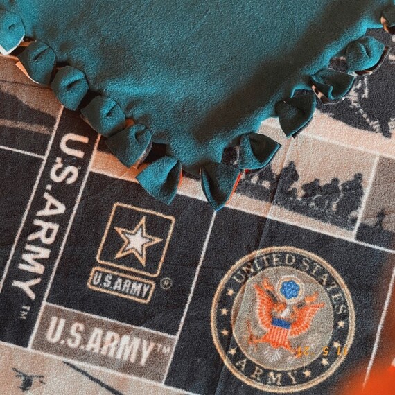 U.S Army No Sew/ No Tie Handmade Throw Blanket Fleece Etsy