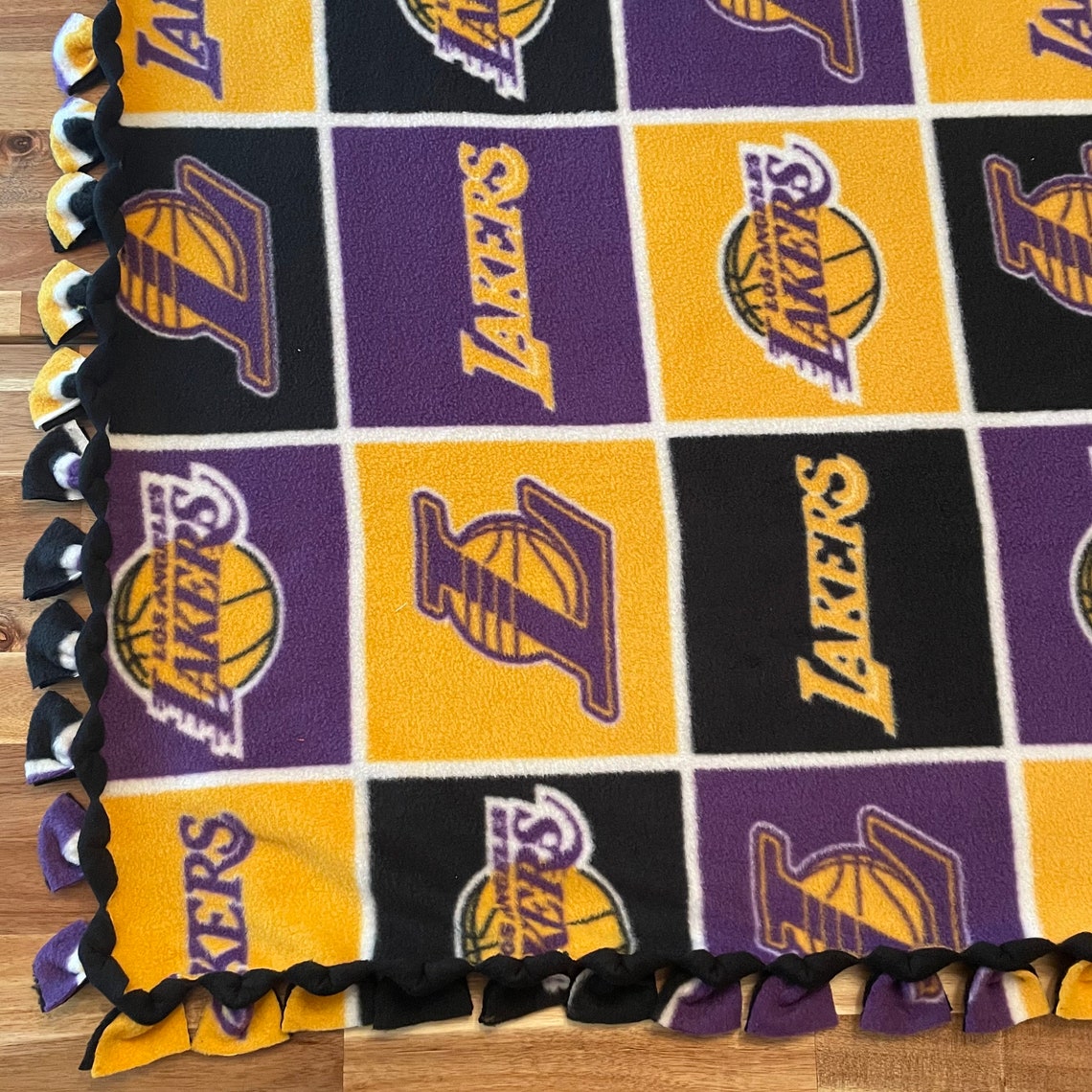 LA Lakers No Sew/ No Tie Handmade Throw Blanket Fleece Etsy