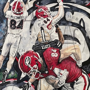University of Georgia football player collage/&quot;McConkey Takes a Bow&quot;