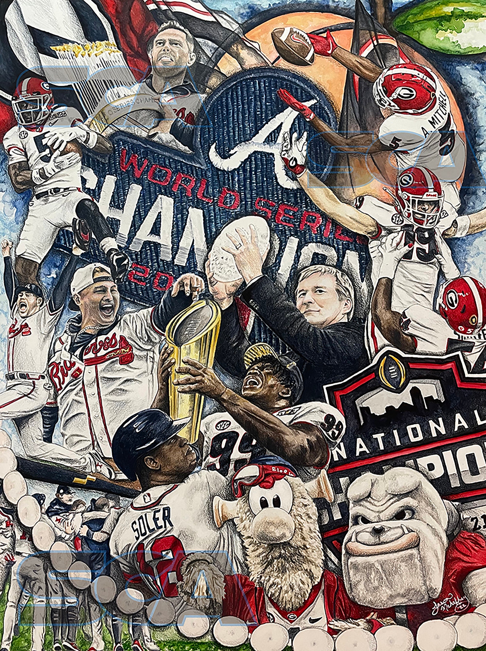 Atlanta Braves and UGA Championship Year / epic Party 