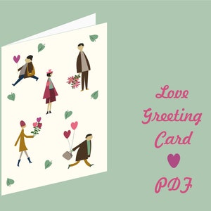 Feliz Dia dos Namorados, cartão de todos nós, lindo cartão postal, download instantâneo