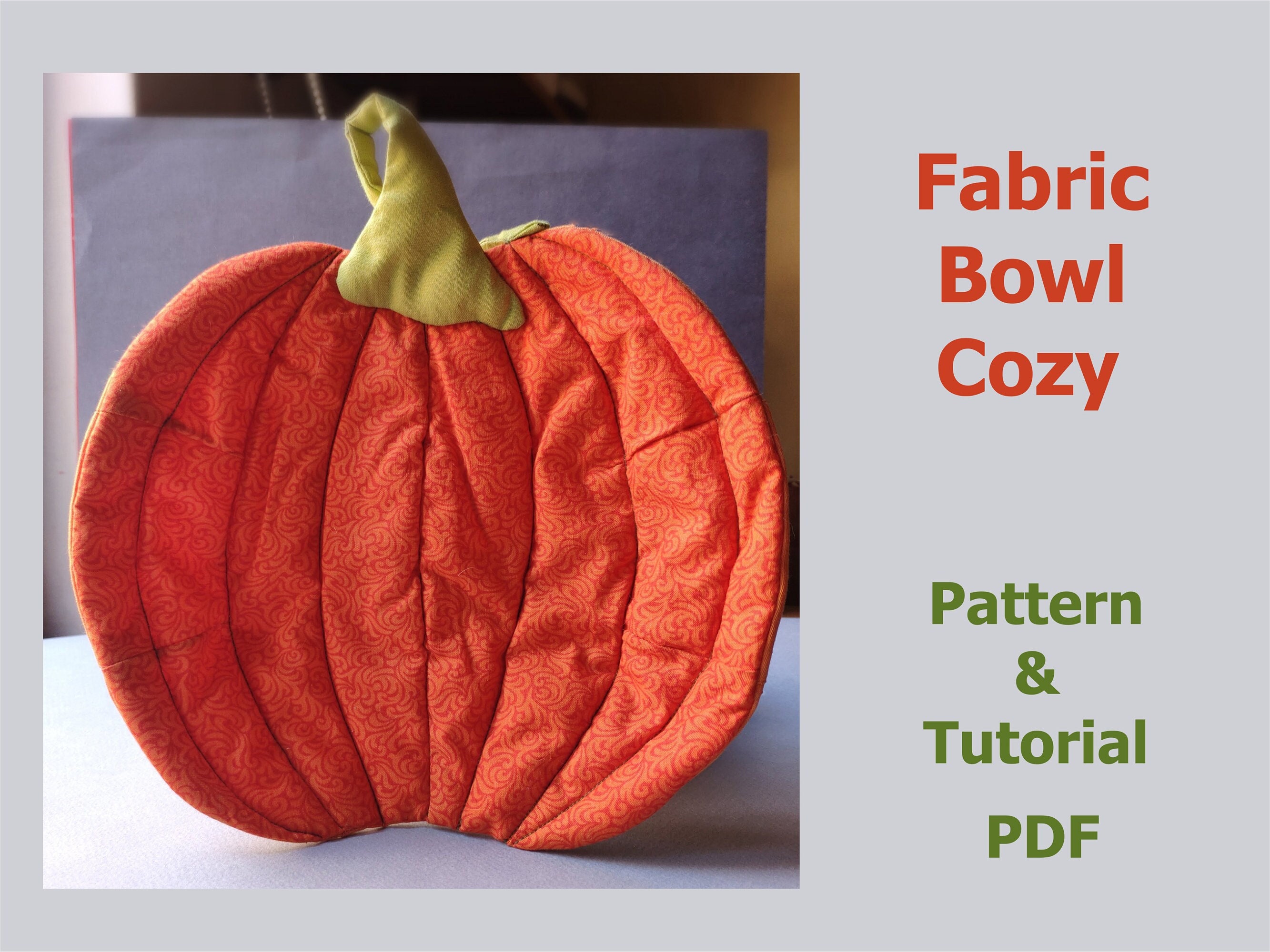 Digital Download Blooming Bowl Cozy PDF Sewing Pattern Reversible, 3 Sizes,  Unique Bowl Cozy Pattern 