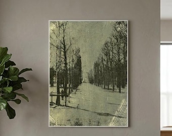 Strukturierte Stille, Pariser Straße druckbare Kunst, minimalistisches architektonisches Wanddekor, elegantes Monochrom, minimalistisches Architekturdruck