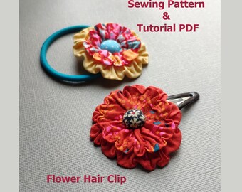 Blumen Haarspange, süsse Haarspangen, Muster und Anleitung