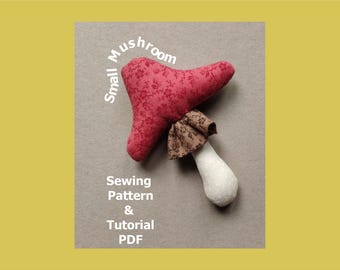 Patrón de seta de juguete, tutorial de costura de juguetes en PDF