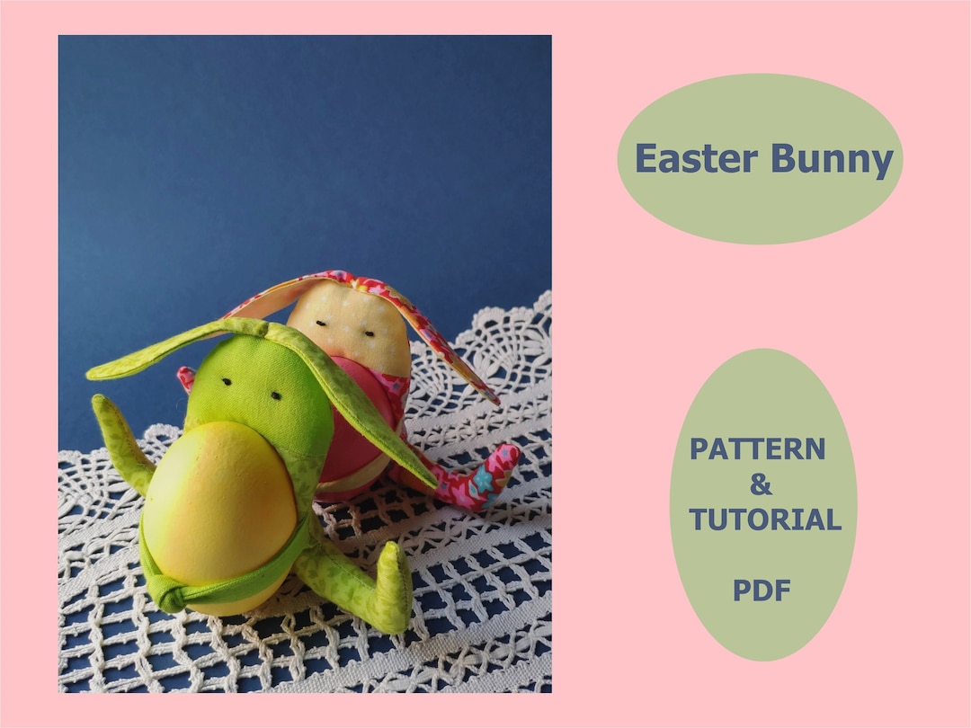 Easter Bunny Sewing Pattern, Easter Basket Stuffers, Easter Decorations