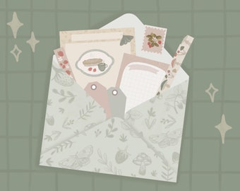 Cottagecore Pen Pal Kit: Printable Stationery Set (Digital Download)