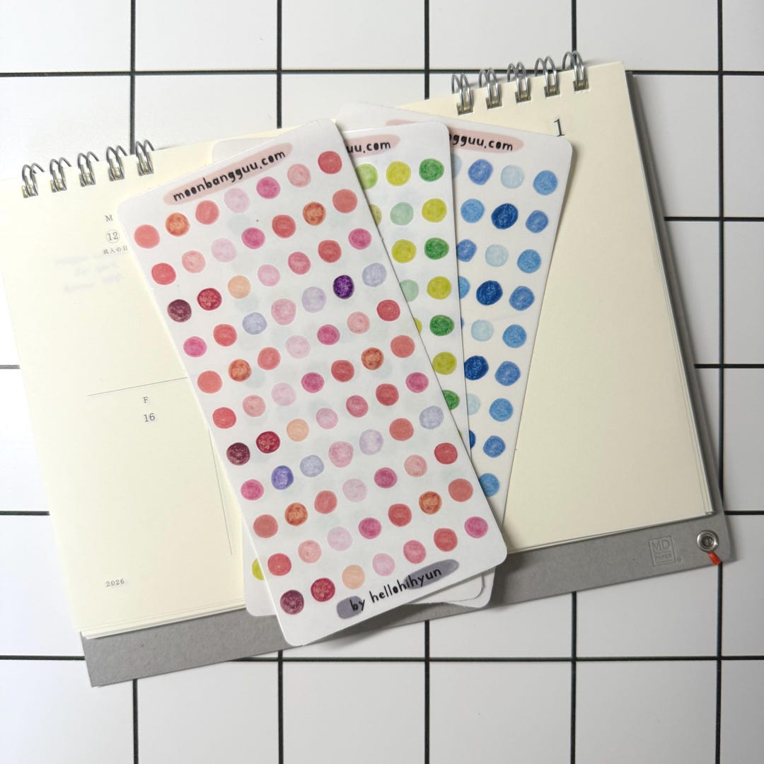 Highlight Dots Sticker Hand Drawn Irregular Small Dot Sticker, Multicolor Semi-clear Highlight ...