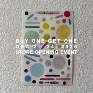 Fun Planner Sticker, Colorful Dots & Lines Highlight Sticker Sampler