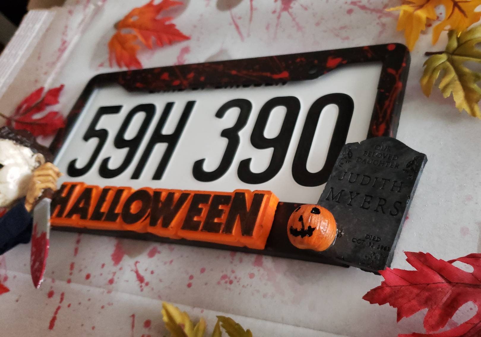 custom-halloween-michael-myers-license-plate-frame-etsy