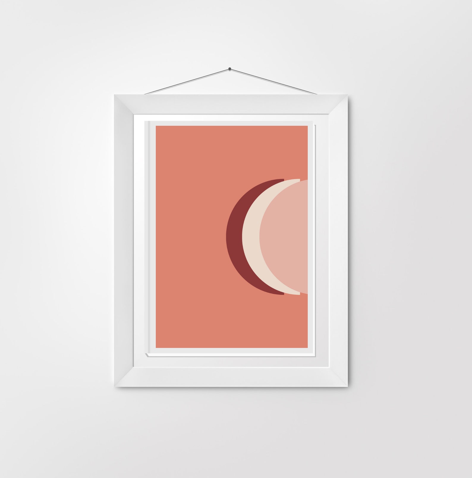 Half Moon Warm Gallery Wall Art Print Set of 12 Instant Etsy