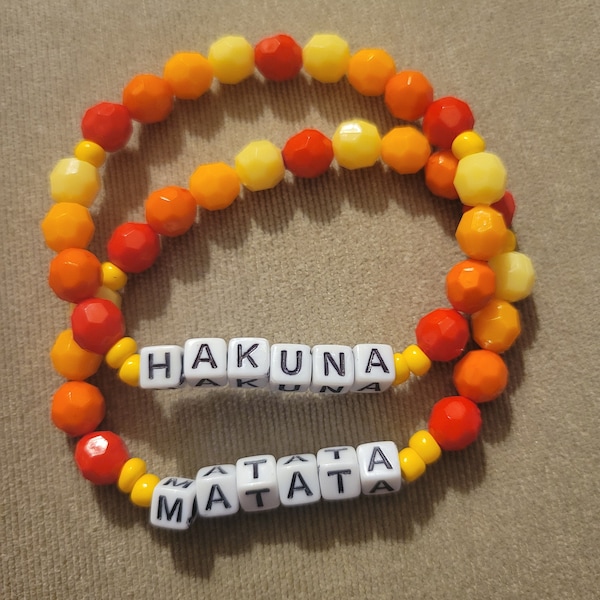 Hakuna Matata Bracelets, Lion King, Disneybound,  Animal Kingdom