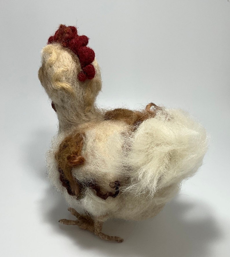 Hen and Chick: Set of two Handcrafted Wool Sculptures image 7