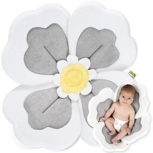 Organic Baby Bath Flower Cushion – Bamboo Cotton Travel Set