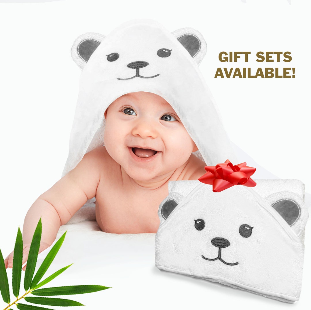 ORGANIC Bamboo Baby Bath Towel soft, Plush Large Hooded Towels for Baby
