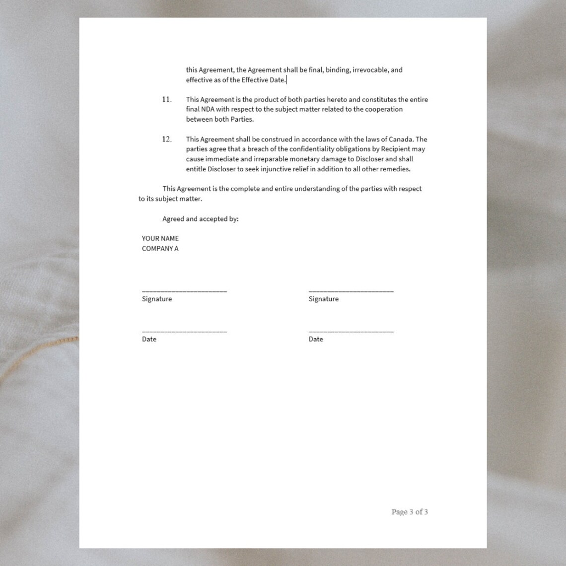 Mutual Nondisclosure Agreement MNDA Etsy Mutual Nondisclosure Agreement MNDA Etsy