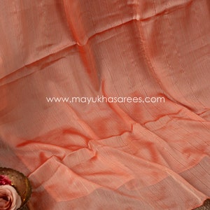 GULNAAR – PEACH BLOSSOM MUL MUL SAREE main image 0