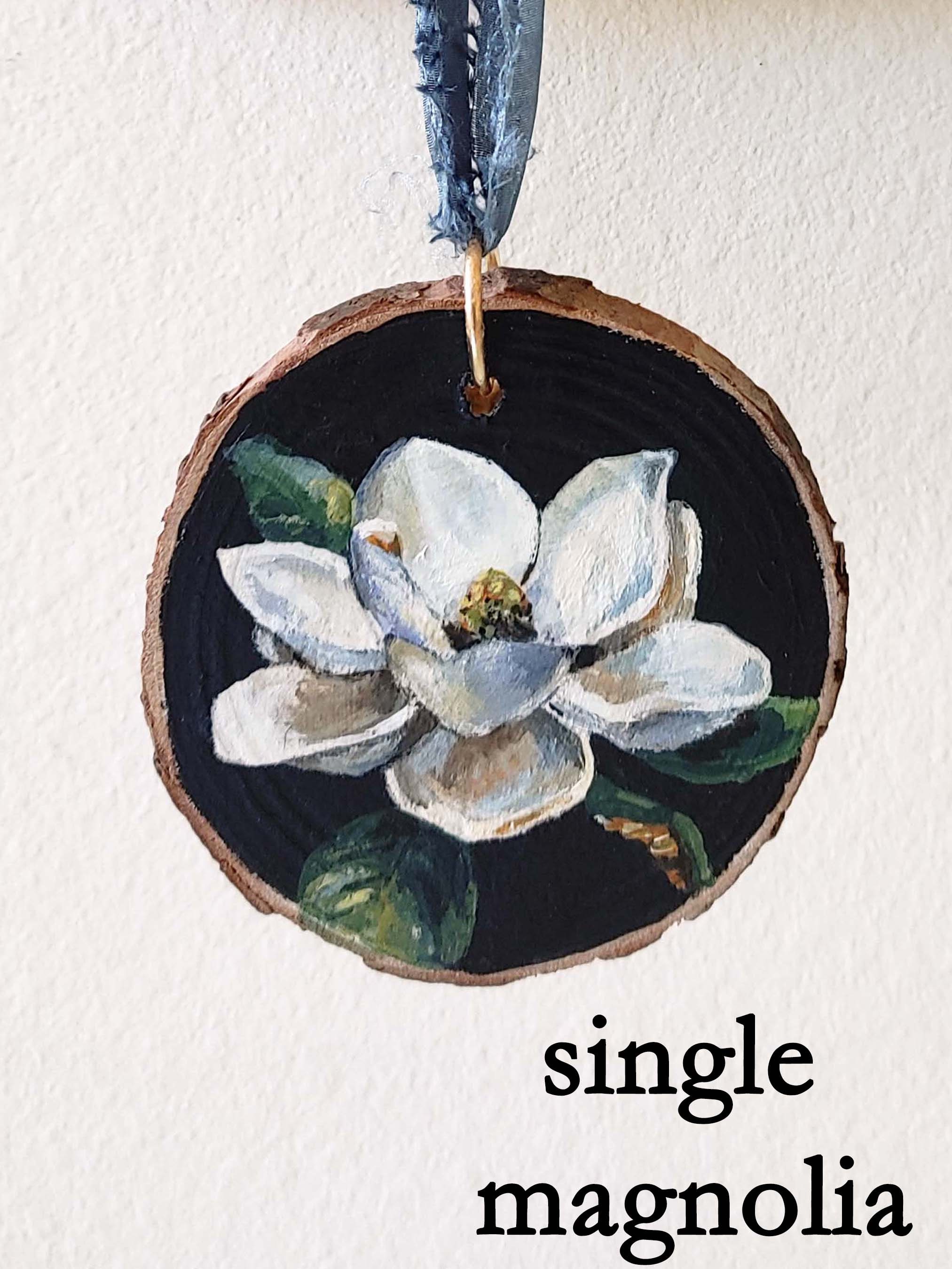 Magnolia Art Work, Magnolia Gift Shop, Magnolia Tree Ornament, Magnolia