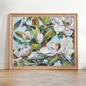 Aquarell Magnolie Druck, Südliche Magnolie Baum Malerei, Louisiana Themen Kunst, Zustand Blume Kunstwerk, Muttertag Geschenk