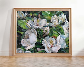 Louisiana Themed Art, Louisiana State Flower, Louisiana Art Work, Magnolia Art Work, Louisiana Gift Shops, Magnolia Tree, Southern Magnolia