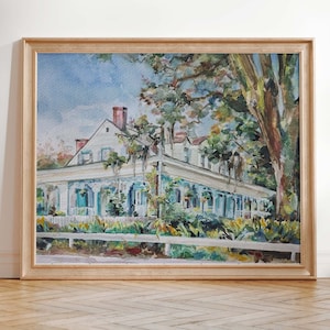 The Myrtles Plantation Art Print, Original Painting Louisiana Artist, Louisiana Themed Art, Plantation Poster, Louisiana Art Print
