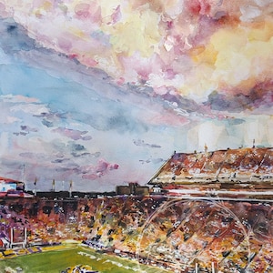 LSU Tiger Stadium Printable, Tiger Stadium Digital, LSU Stadium Art, Lsu Tigers Watercolor, Louisiana Saturday Night, Lsu Football Poster