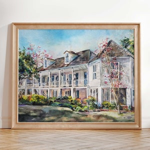 Melrose Plantation House Print, Original Painting Louisiana Artist, Louisiana Themed Art, Plantation Poster, Plantation House Plantation