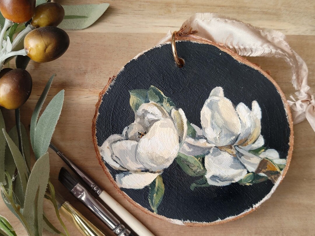 Magnolia Art Work, Magnolia Gift Shop, Magnolia Tree Ornament, Magnolia