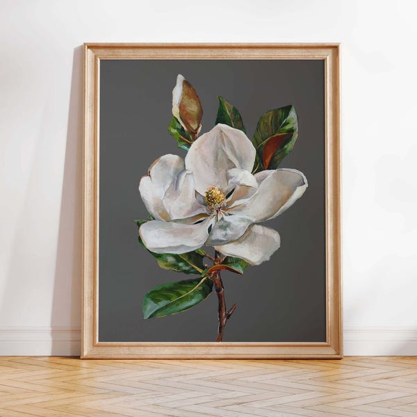 Southern Magnolia Flower Art Print: Louisiana State Flower