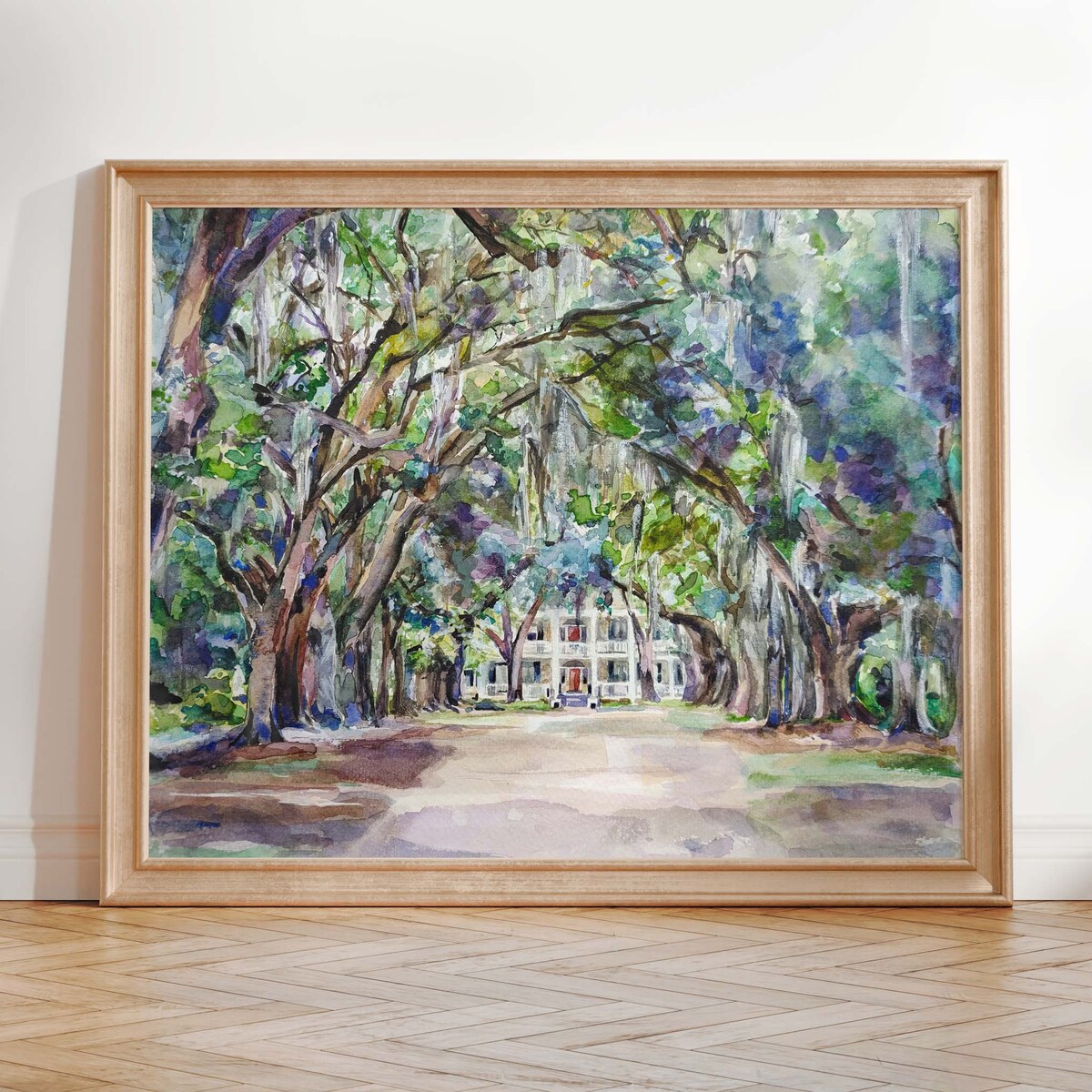 Rosedown Plantation Art Print, Original Paintings by Louisiana Artists, Plantation Wall Art, Live Oak Tree Painting, Louisiana Themed Art - Etsy