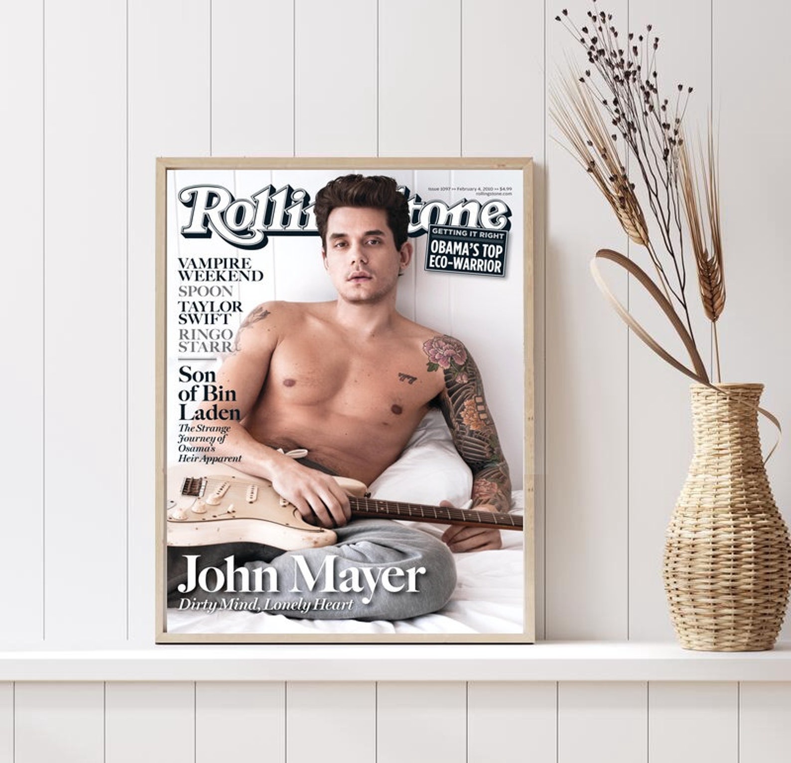 John mayer poster print canvas poster unframe Etsy
