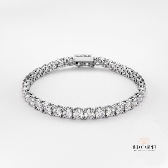 Certified Lab Grown Diamond Bracelet Lab Created Diamond Etsy