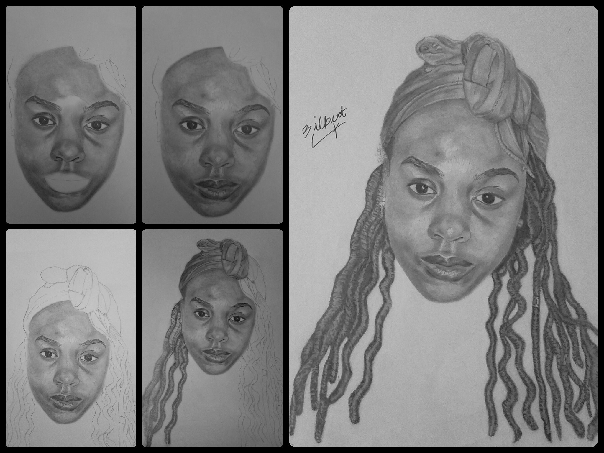 Graphite Portrait Photo Drawing Portrait Art Etsy