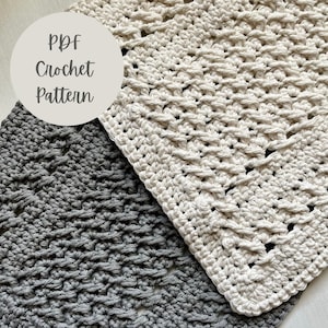 PDF Crochet Pattern Vine and Dandy Dishcloth image 1