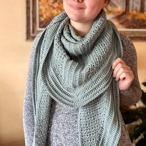 PDF CROCHET PATTERN -- The Tide and Tala Shawl, Crochet Shawl Pattern