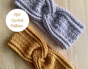 PDF CROCHET PATTERN — Susie Blossom Ear Warmer Crochet Pattern, Ear Warmer Crochet Pattern, Headband Crochet Pattern