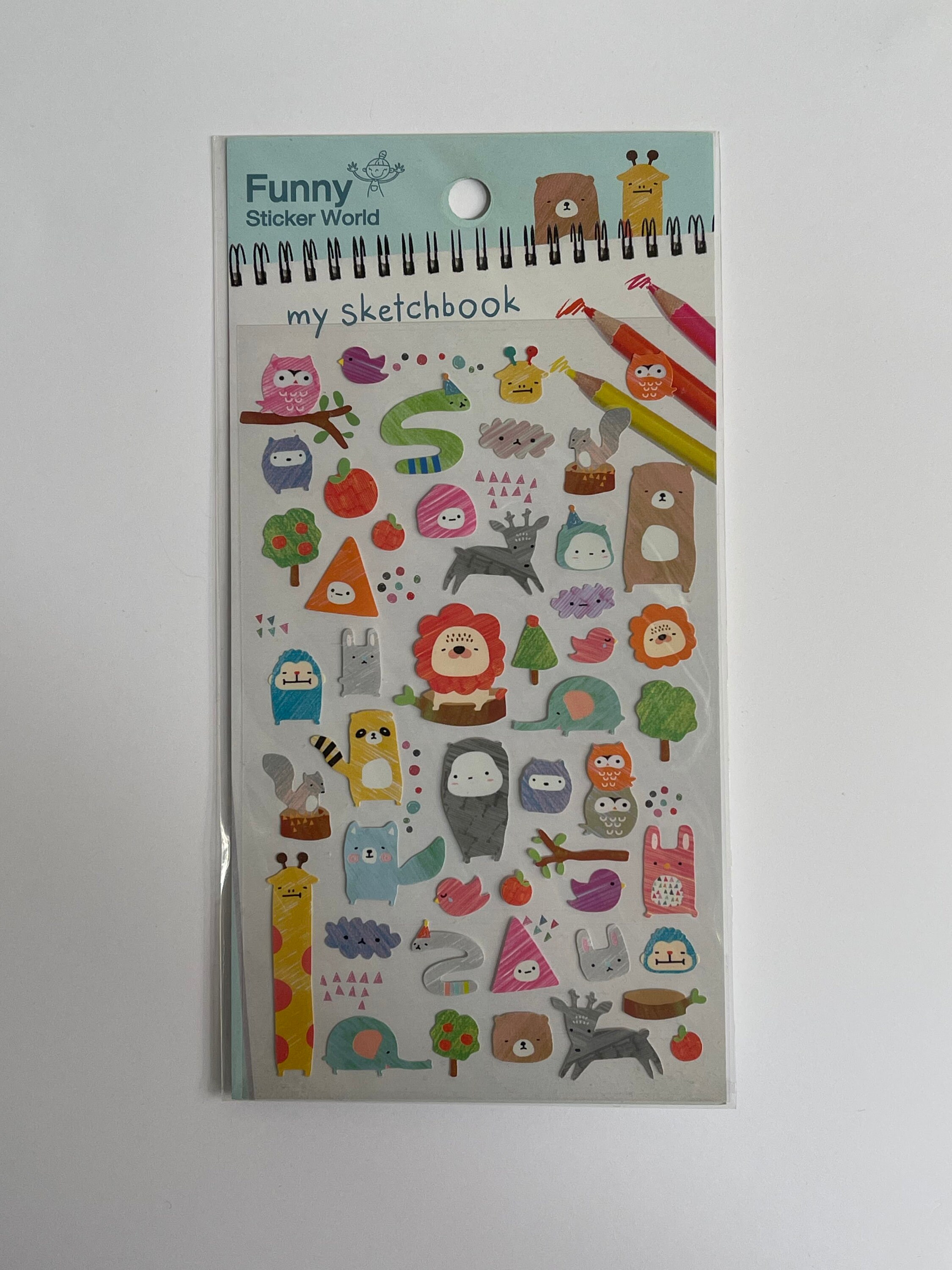 Funny Sticker World / Animal Stickers/ 1 sheet Etsy