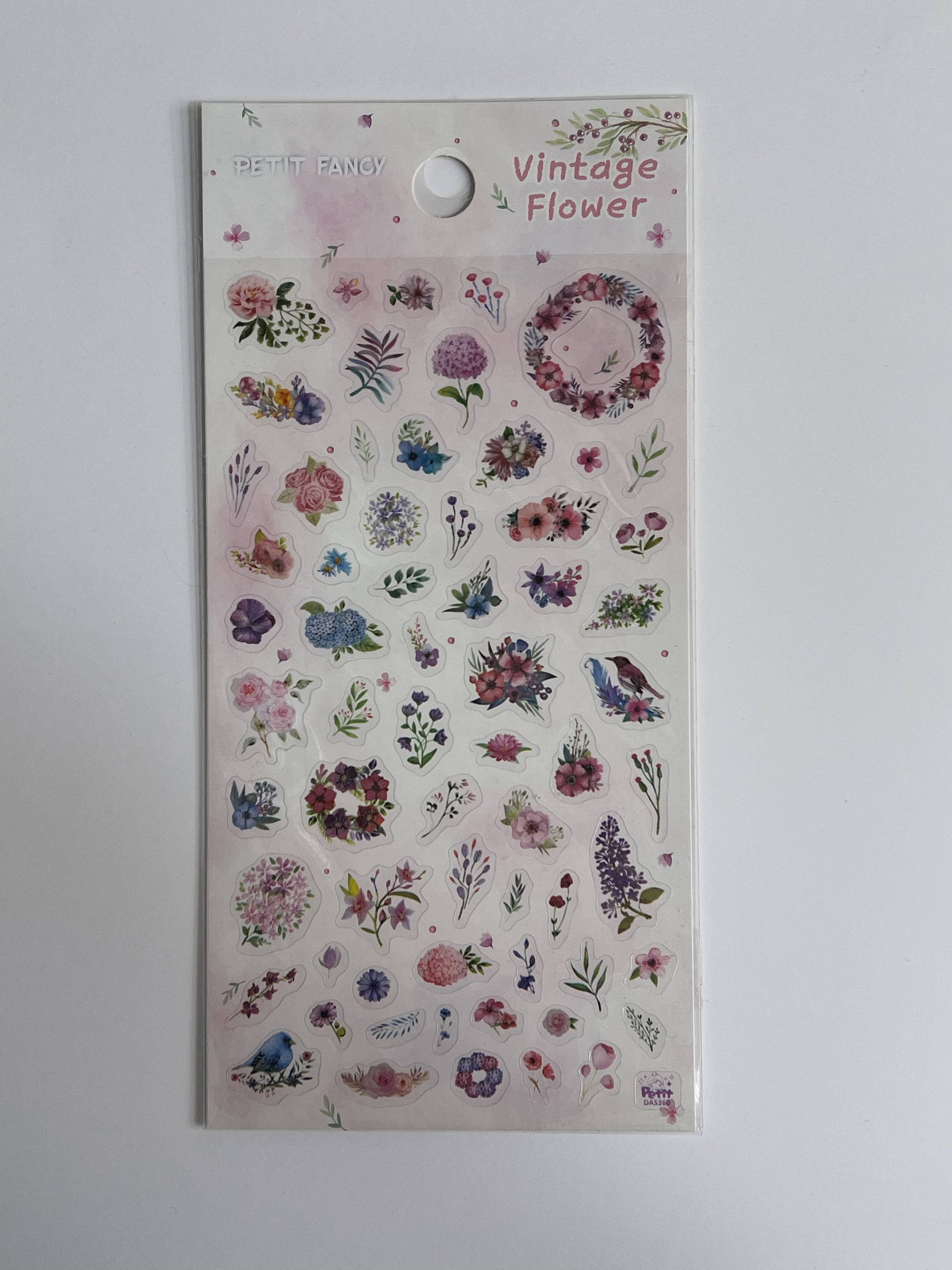 Petit Fancy / Vintage Flower stickers / 1 sheet Etsy