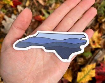 STICKER | North Carolina State Blue Ridge Mountains vinyl sticker