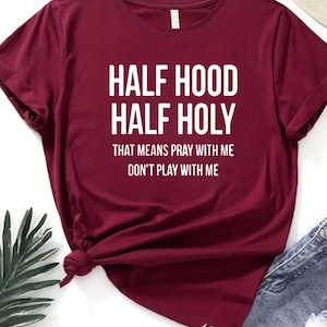 Half Hood Half Holy Royal-Tee