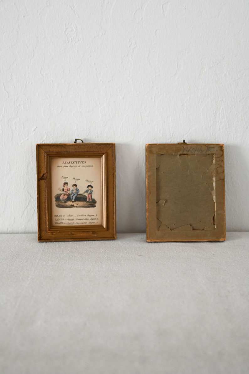 Vintage adjective & verb Dainty Frames Etsy