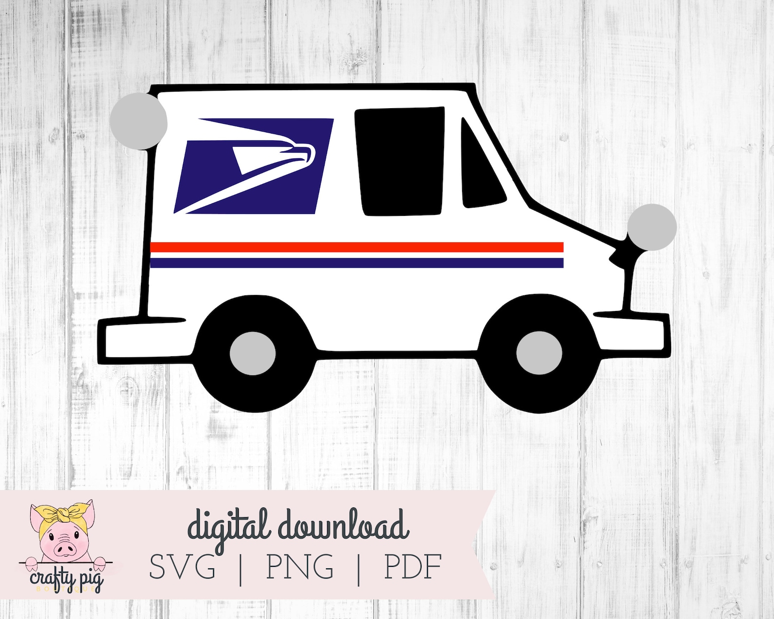 Mail Truck SVG Mail Man Carrier SVG Mail Truck Clipart Etsy