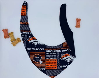 Broncos Blue Dog Reversible Bandana - 100% Cotton - Personalization Option