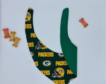 Packers Dog Reversible Bandana - 100% Cotton - Personalization Option