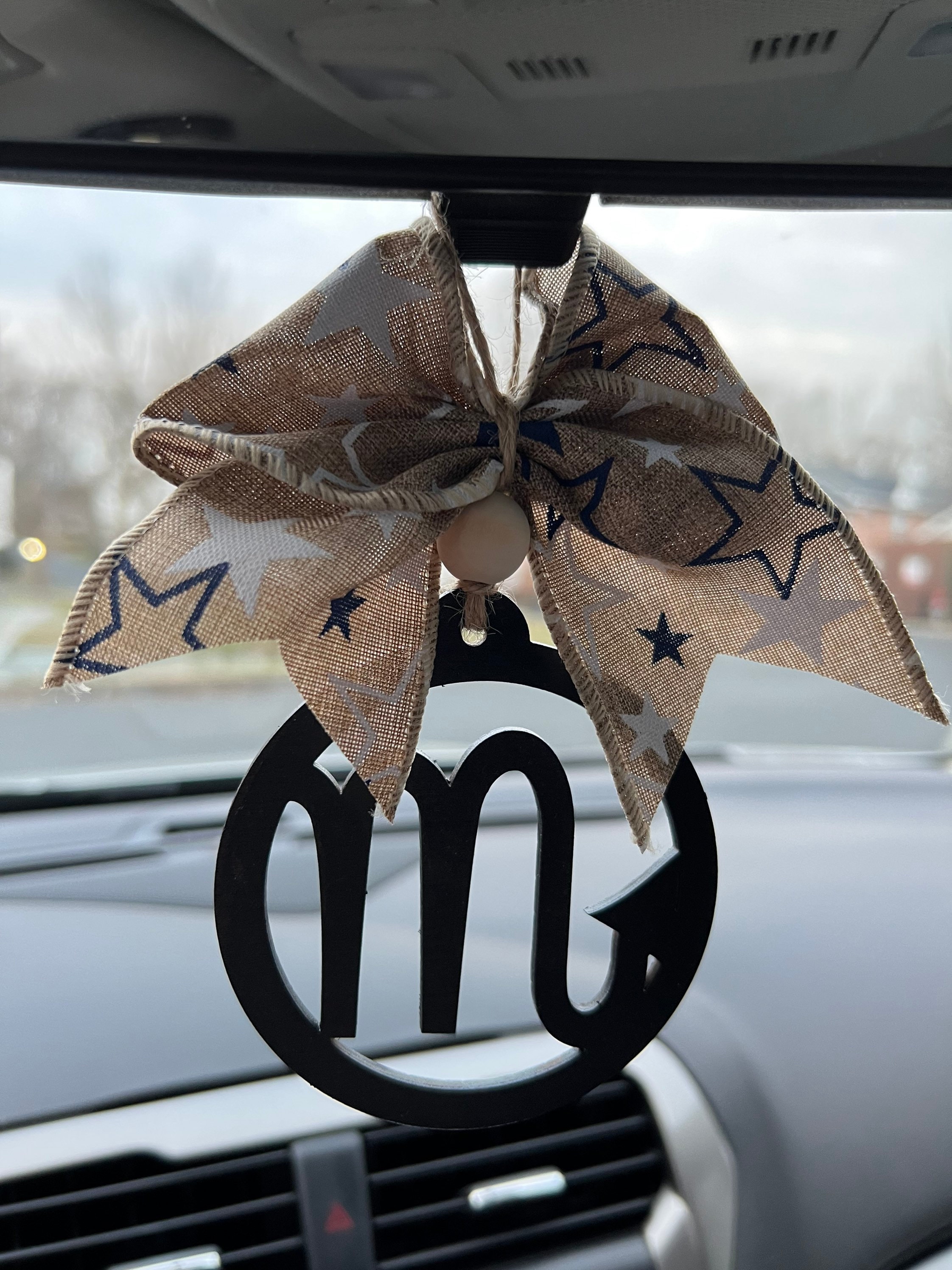 Monogram car cheap mirror hanger